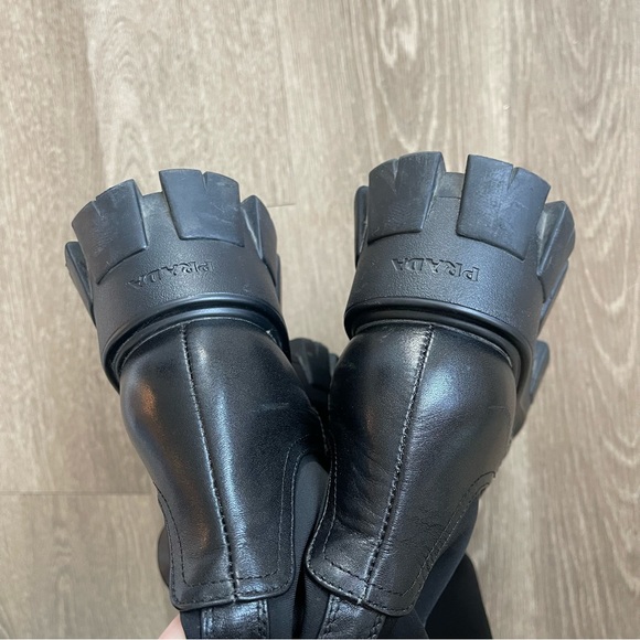 PRADA MINI BAG KNEE HIGH MONOLITH BOOT SIZE 39 - Picture 7 of 16